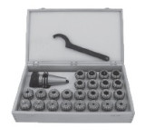 Kleštinový upínač pro kleštiny ER; DIN 69871; (typ 7617) - Sada s kleštinami a klíčem