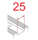Čelisti měkké 3x60°, šířka drážky - 25 mm