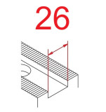 Čelisti měkké 3x60°, šířka drážky - 26 mm