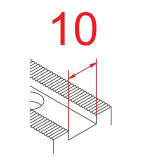 Čelisti tvrdé horní odstupňované 1,5x60°, šířka drážky - 10 mm