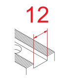 Čelisti tvrdé horní odstupňované 1,5x60°, šířka drážky - 12 mm