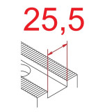 Čelisti tvrdé horní odstupňované 1,5x60°, šířka drážky - 25,5 mm