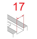 Čelisti tvrdé horní odstupňované 1/16"x90°, šířka drážky - 17 mm