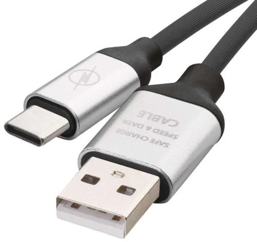 Nabíjecí a datový kabel USB-A 2.0 / USB-C 2.0, 1 m, černý