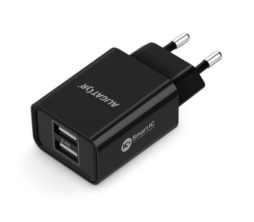 Nabíječka 2x USB 2.4A, smart IC rychlá, černá ALIGATOR