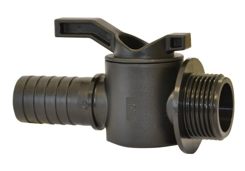 Ventil uzavírací pro IBC 1"x20 vnější závit, plast
