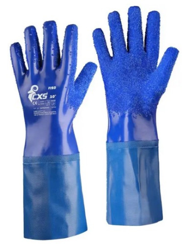 Rukavice CXS FISO, máčené v PVC, zdrsněný povrch