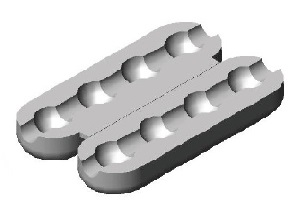 Spojka kuličkového řetízku, bílá 5 ks
