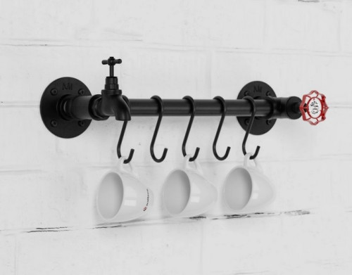 Kuchyňská závěsná tyč s háčky - set