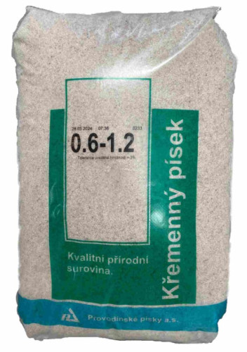 Vodnář Písek do filtrace 25kg, zrnitost 0,6-1,2mm