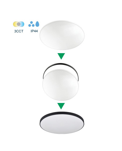 Svítidlo LED kruhové 18W,1620lm, IP44, CCT, SATURN