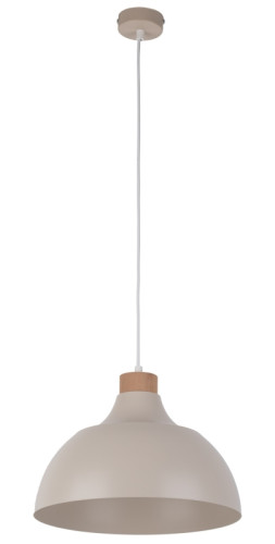 Lustr kovový 1 x E27 5664 CAP béžová, světlé dřevo