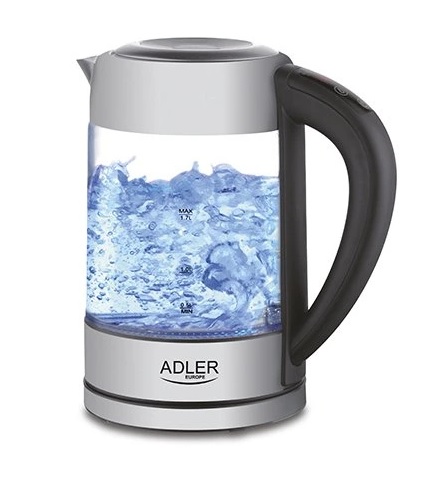 Konvice rychlovarná s nast.tepl. 1,7L AD1247 skleněná