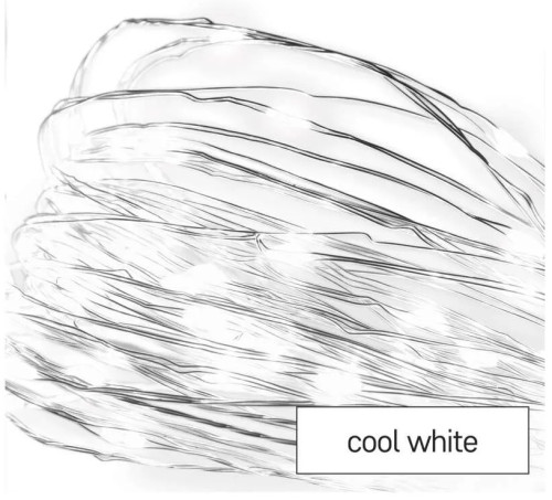 LED vánoční nano řetěz, 1,9 m, 2x AA, vnitřní, studená bílá, časovač