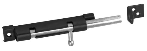 Zástrč s kulatým jezdcem úzká 100x10mm černá