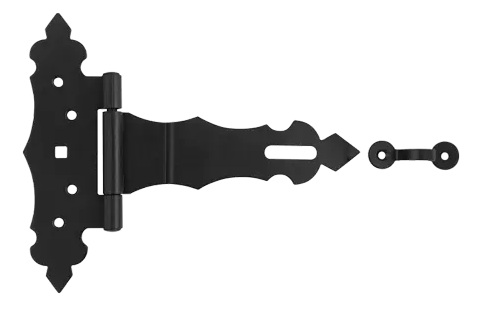 Závěs trojúhelníkový ozdobný černý 150x50x170x2,5