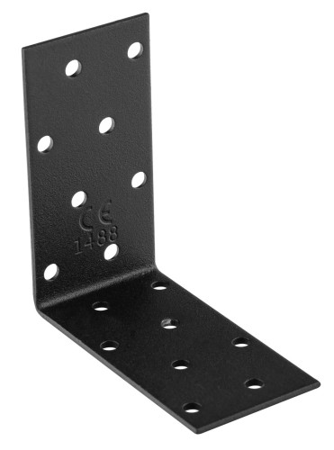 Úhelník montážní černý 80x80x40x2,0 mm