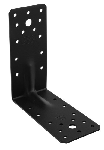 Úhelník s prolisem černý 140x140x65 x2,5 mm