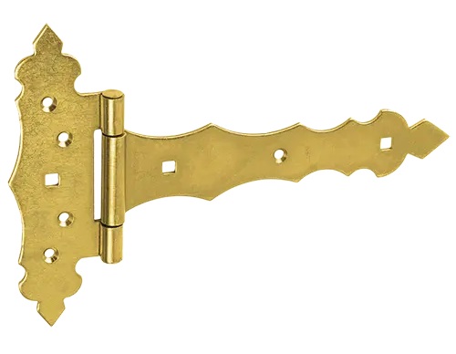 Závěs brankový ozdobný žlutý 200x50x170x2,5 mm