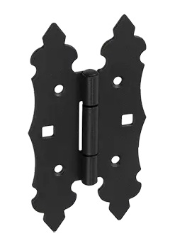 Závěs brankový ozdobný černý 170x105x2,5mm