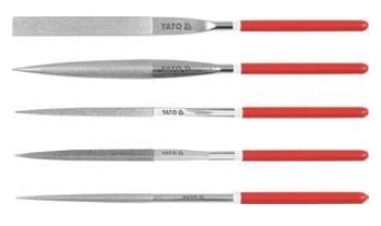 Pilníky jehlové diamantové 5x180 mm, sada 5 ks