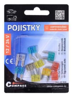 Pojistky nožové MINI 10 ks