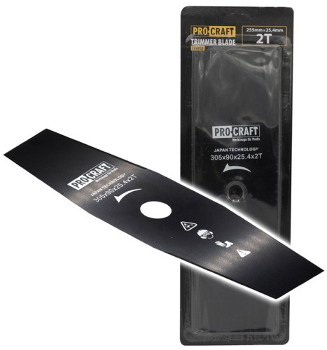 Procraft  2T Nůž do křovinořezu 2 zubový, pr.305x90x25.4mm