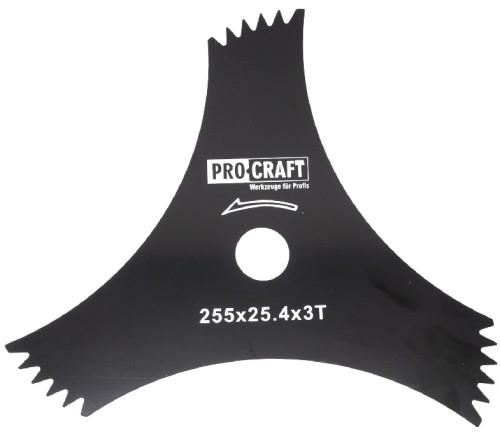 Procraft H-3T/D Nůž do křovinořezu 3 zubový, DRAGON, pr.255x25.4mm