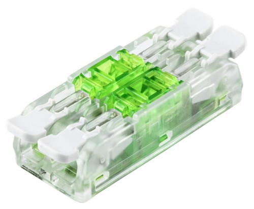 Svorka WAGO přímá 4x0,5-4(2,5)mm2 s páčkou zelenou