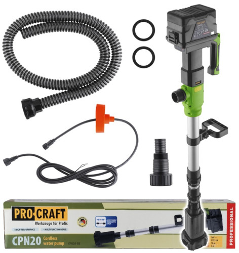 Procraft CPN20bb Aku ponorné teleskopické čerpadlo do sudu 20V