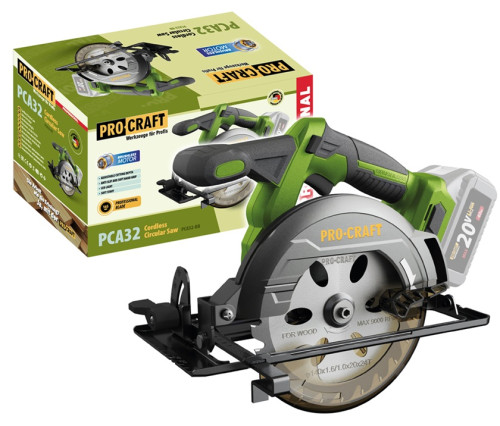 Procraft PCA32bb Aku kotoučová pila pr. 165mm, 20V