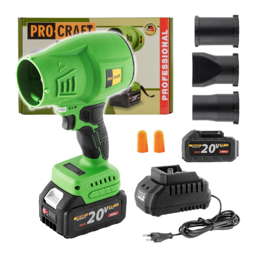 Procraft PB18 Aku fukar 20V 1x3Ah, proud 372 m3/h, rychlost 164 km/h