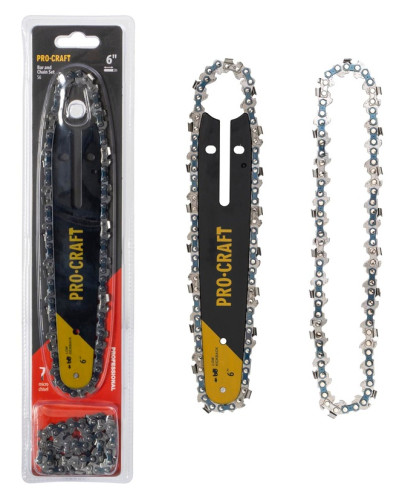Procraft sada pilových řetězů a lišty S6 (2 řetězy a 1 lišta) pro PKA32Li a PKA30, 1/4" 1,1mm