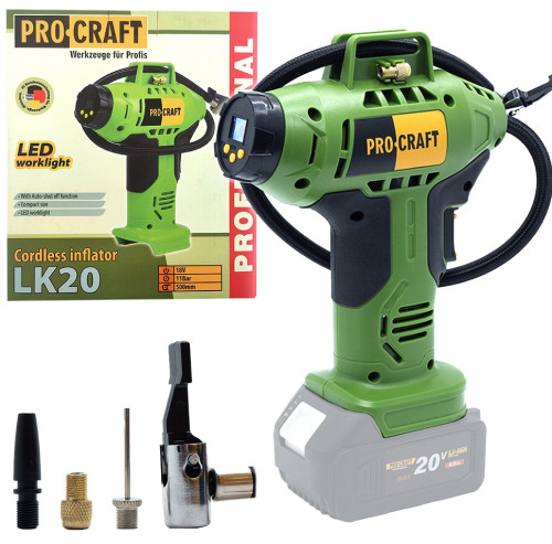 Procraft LK20 Aku kompresor 18V Li-ion, max.11 bar