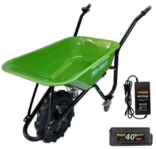 Procraft PWB150 Akumulátorové kolečko 500W, 40V, Li-ion, 6000mAh, 150kg, 80 L