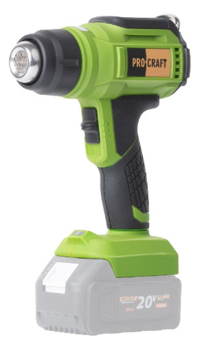 Procraft PH20bb Aku pistole horkovzdušná 20V, 30–550 °C, 100/200 l/min