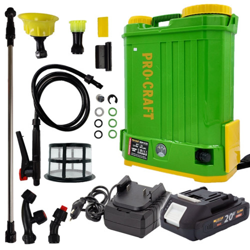 Procraft AS20-12 AKU postřikovač sada s baterií 12L, 20V, 2x 2Ah, 1.5-5 bar