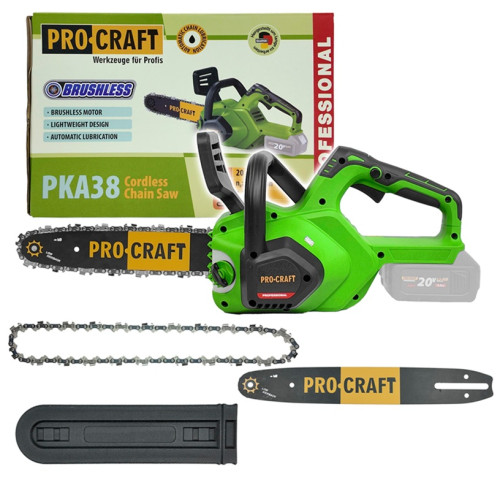 Procraft PKA38 Aku ruční pilka 20V, lišta 304mm, 3000 ot./min