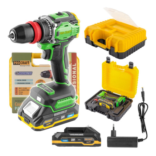 Procraft PA18Pro DFR Aku šroubovák 18 V / 1,5 Ah, Li-ion, 30 Nm, odnímatelné sklíčidlo