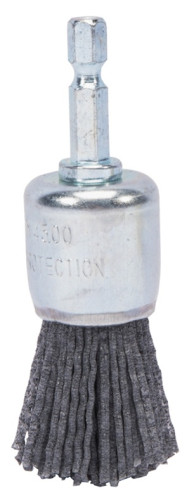 XTLINE Kartáč nylonový koncový, šestihranná stopka (¼"), 30 mm zr. 80