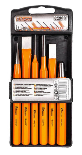 Sada důlčíků a průbojníků 6 dílů, plastový obal