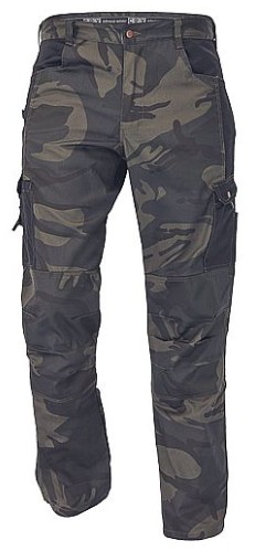Pánské pracovní kalhoty CERVA CRAMBE camouflage zelené