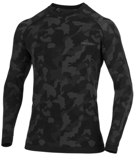 Funkční pánské tričko s dlouhým rukávem ARDON LYTANIX camo, černá