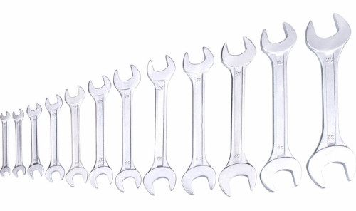 EXTOL 6133B Klíče ploché, sada 12ks, 6-32mm