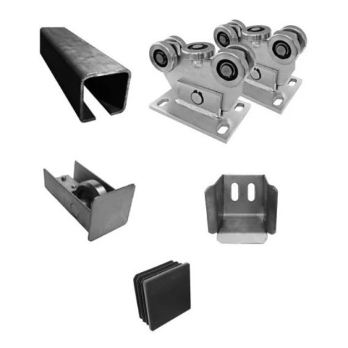 Sada pro posuvné brány do 4,5m, Fe, 70x70mm, včetně plotny