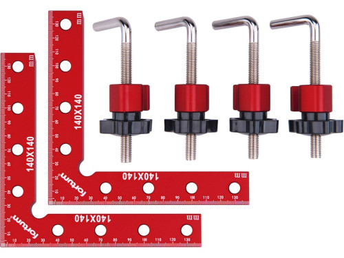 L-svorky (upínky) rohové 90° sada 2ks, 140x140mm