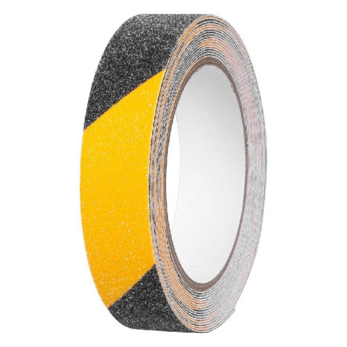 Páska protiskluzová extra odolná, 5m, 25mm, černožlutá