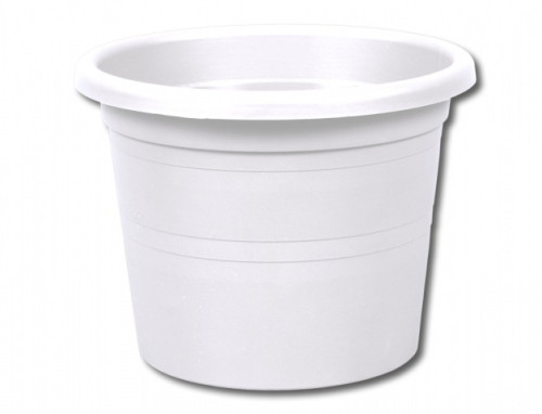 Květník SAKURA MODERN plastový matný bílý d22cm