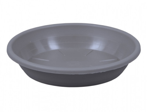 Podmiska pod květník SAKURA MODERN plastová matná šedá d22cm