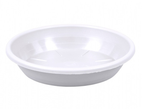 Podmiska pod květník SAKURA MODERN plastová matná bílá